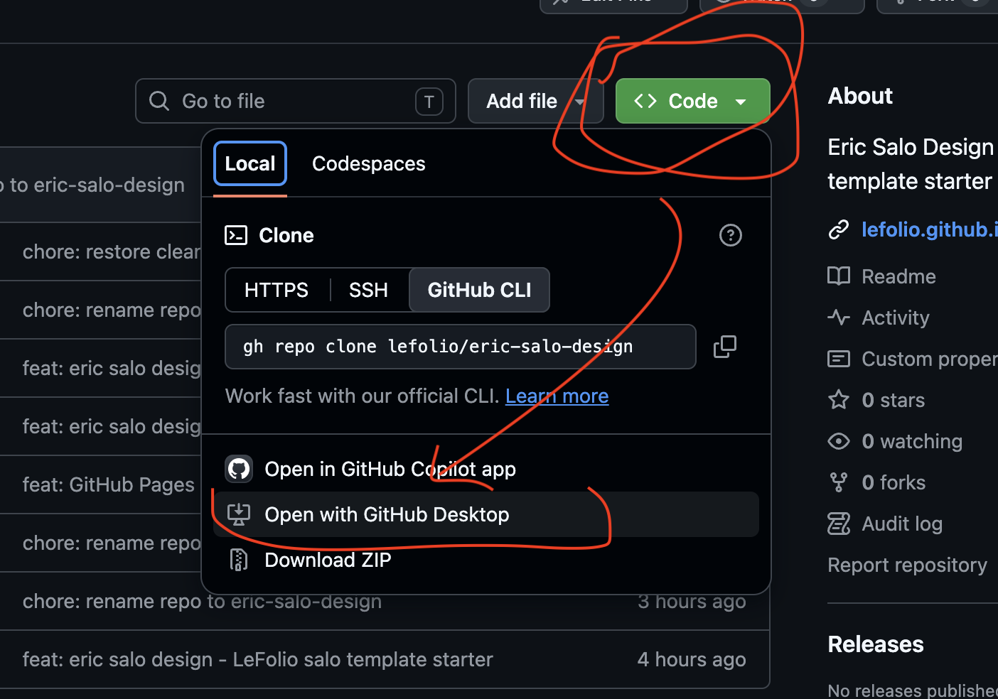 2   Open with GitHub Desktop